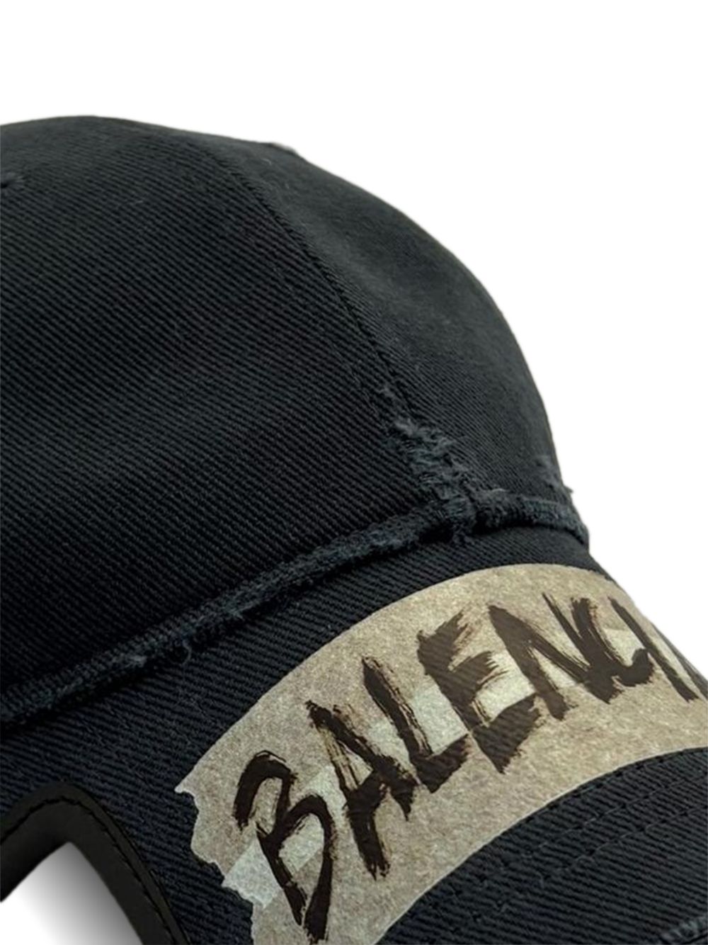 BALENCIAGA Frayed Trim Curved Peak Cap - Banlieue91 -