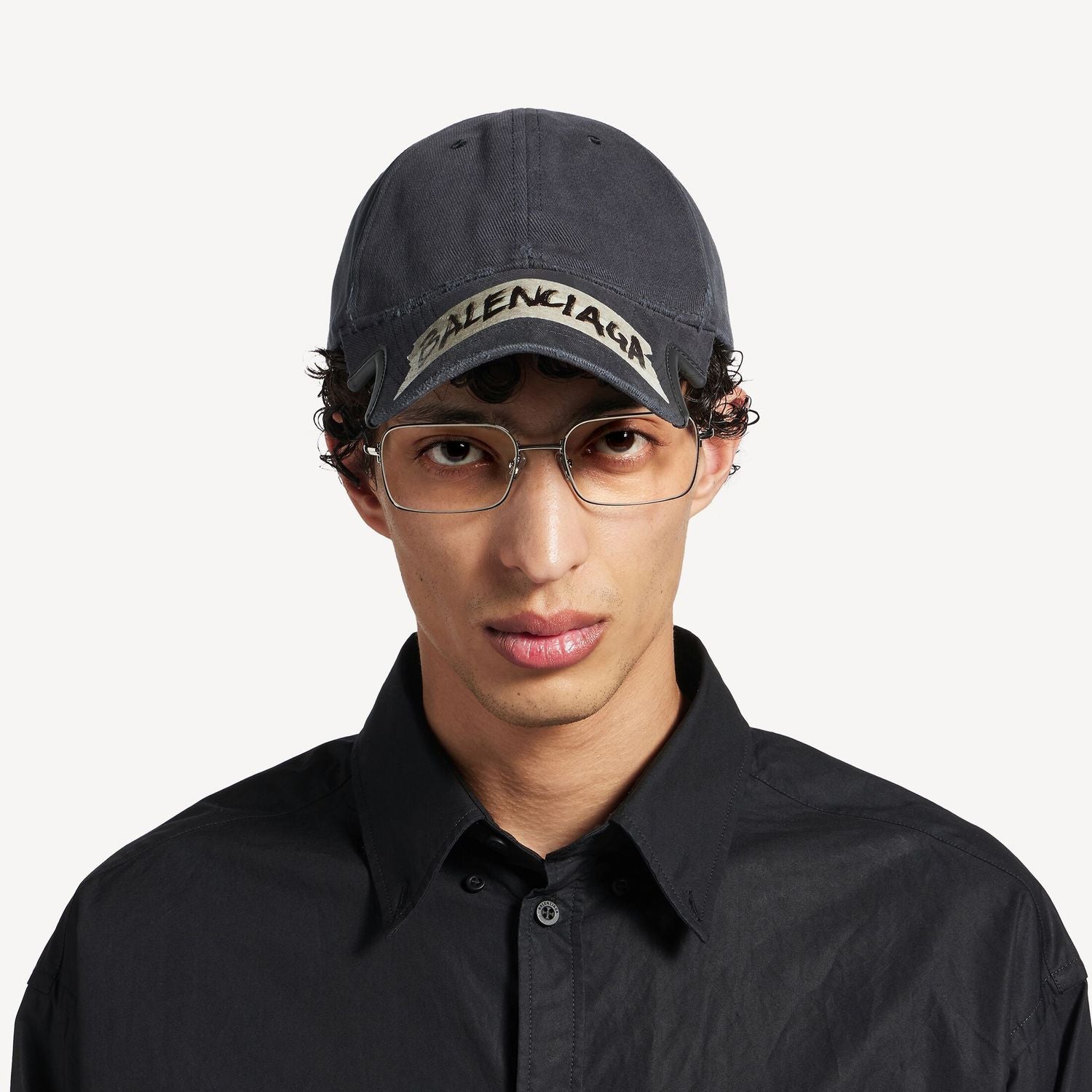 BALENCIAGA Washed Effect Masking Tape Adjustable Cap - Banlieue91 -