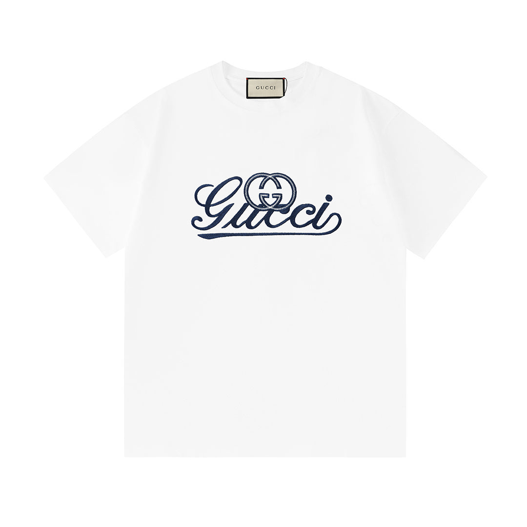 Gucci T-Shirt Without Collar 'White' showcasing its premium cotton fabric and minimalist design.