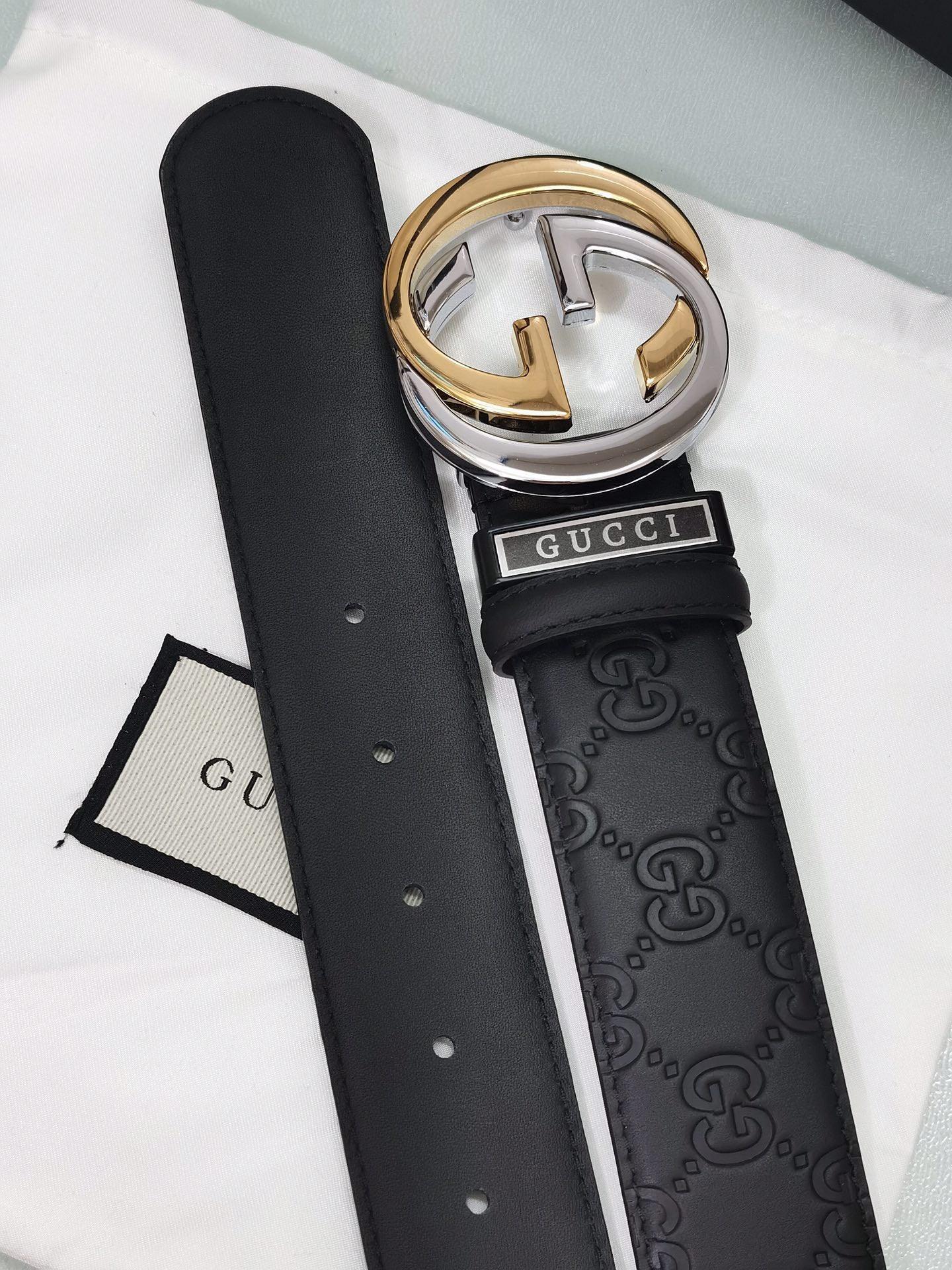 GUCCI Embellished coated-canvas and leather belt 'Black' - Banlieue91