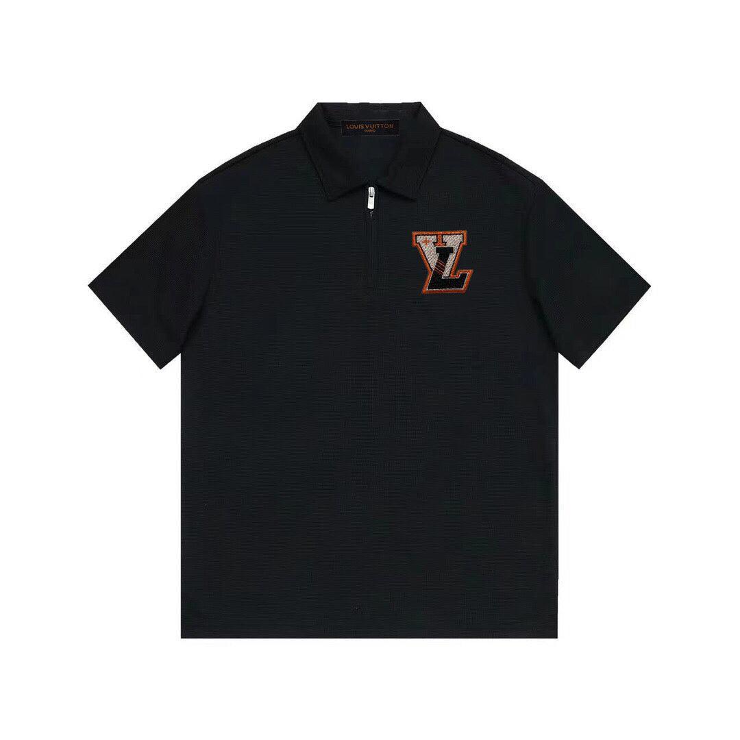 Louis Vuitton Black T-Shirt with Collar - Banlieue91