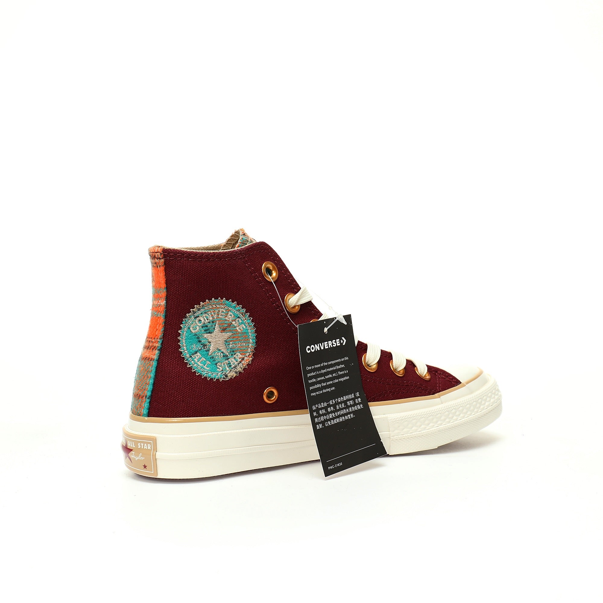 Converse Chuck Taylor All Star 1970 High "Canvas Plaid/ Deep Bordeaux" - Banlieue91