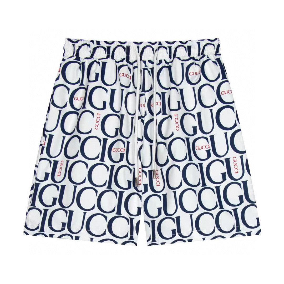 Maxi Gucci Print Fabric Short 'Blue' - Banlieue91