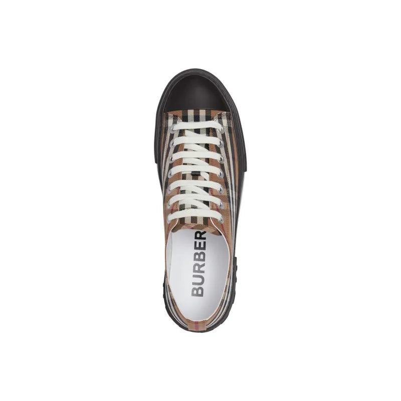 Burberry Vintage Check Lace Up Sneaker Beige Brown - Banlieue91 -
