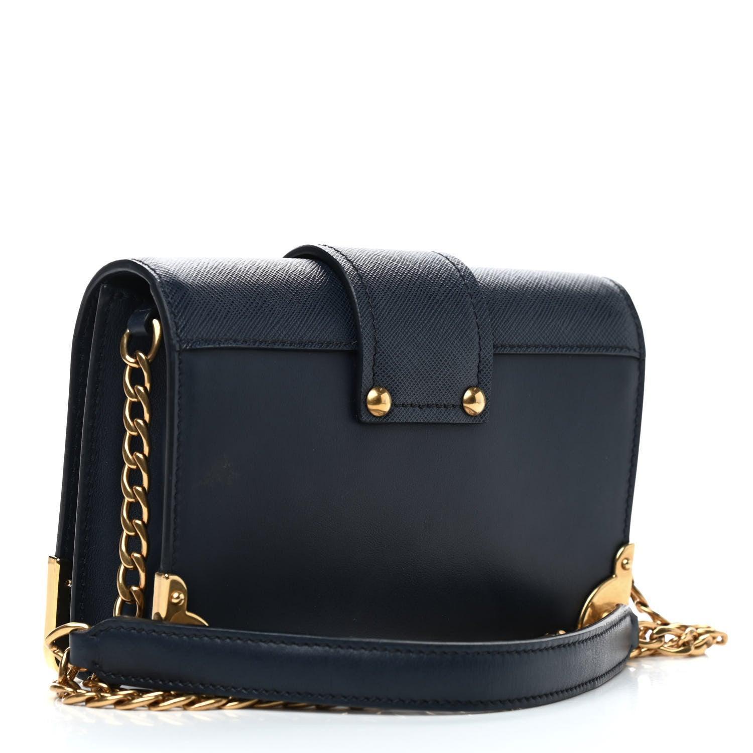 Prada City Calf Saffiano Astrology Cahier Bag Black - Banlieue91