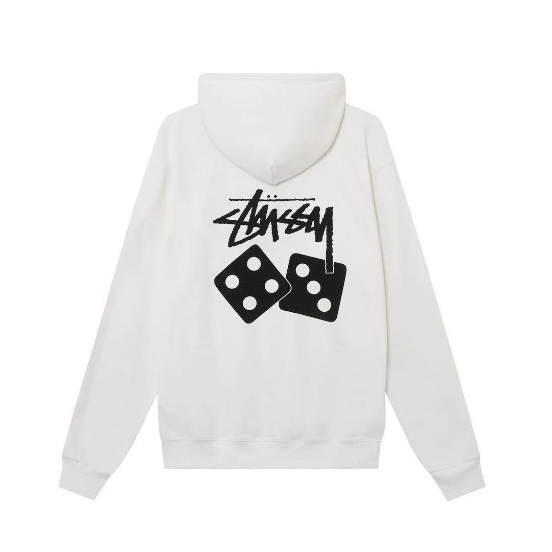 Stussy Dice Hoodie in White - Banlieue91 -
