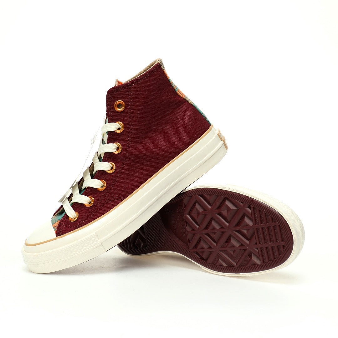 Converse Chuck Taylor All Star 1970 High "Canvas Plaid/ Deep Bordeaux" - Banlieue91