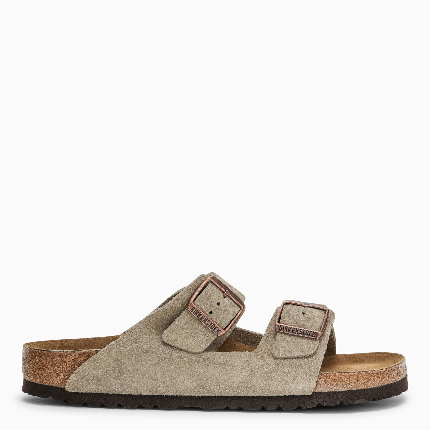 Birkenstock Taupe Suede Arizona Slide - Banlieue91 -