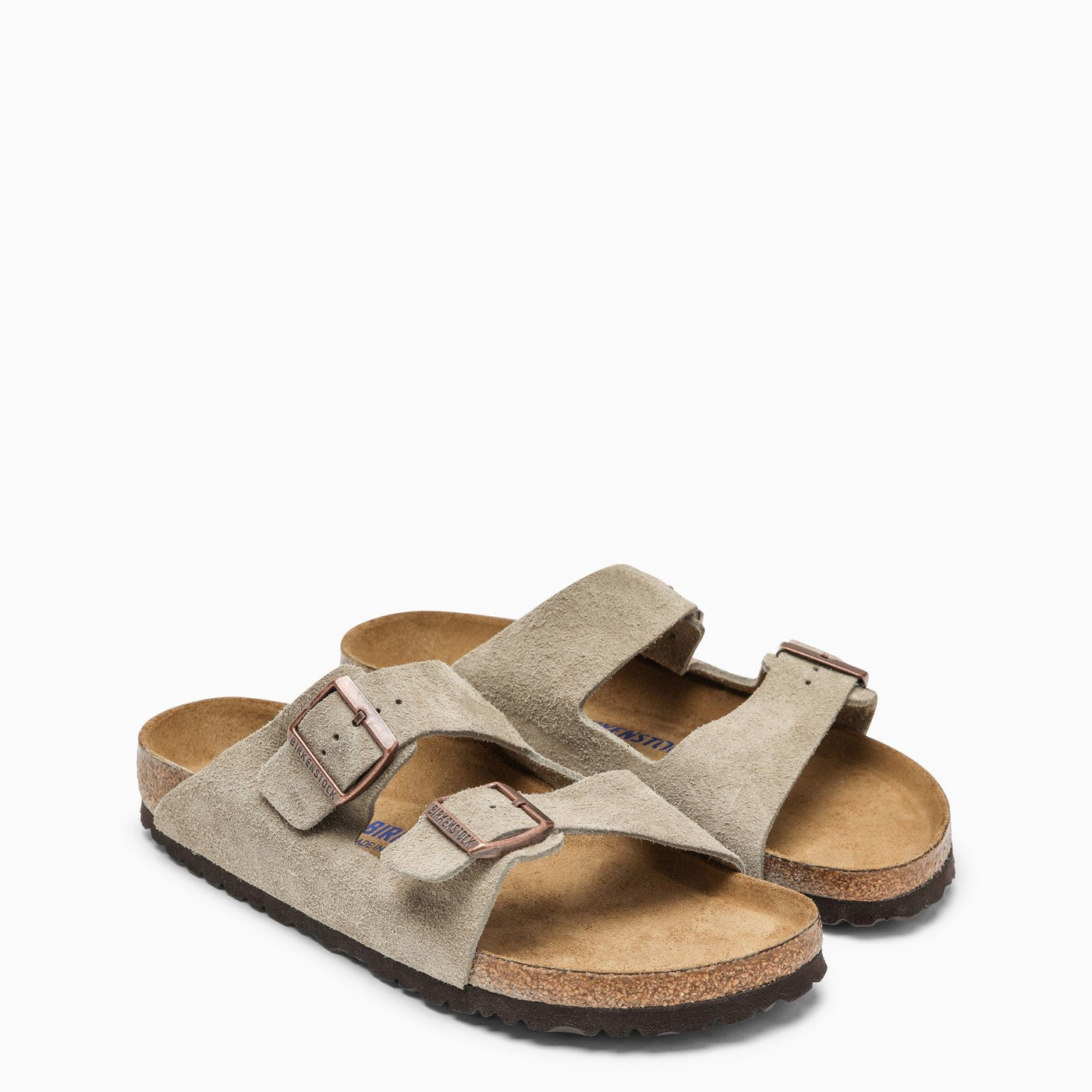 Birkenstock Taupe Suede Arizona Slide - Banlieue91 -