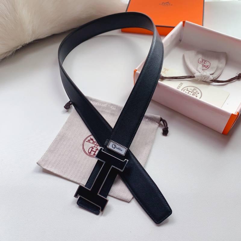 Hermes Men Black Buckle Belt 'Black' - Banlieue91