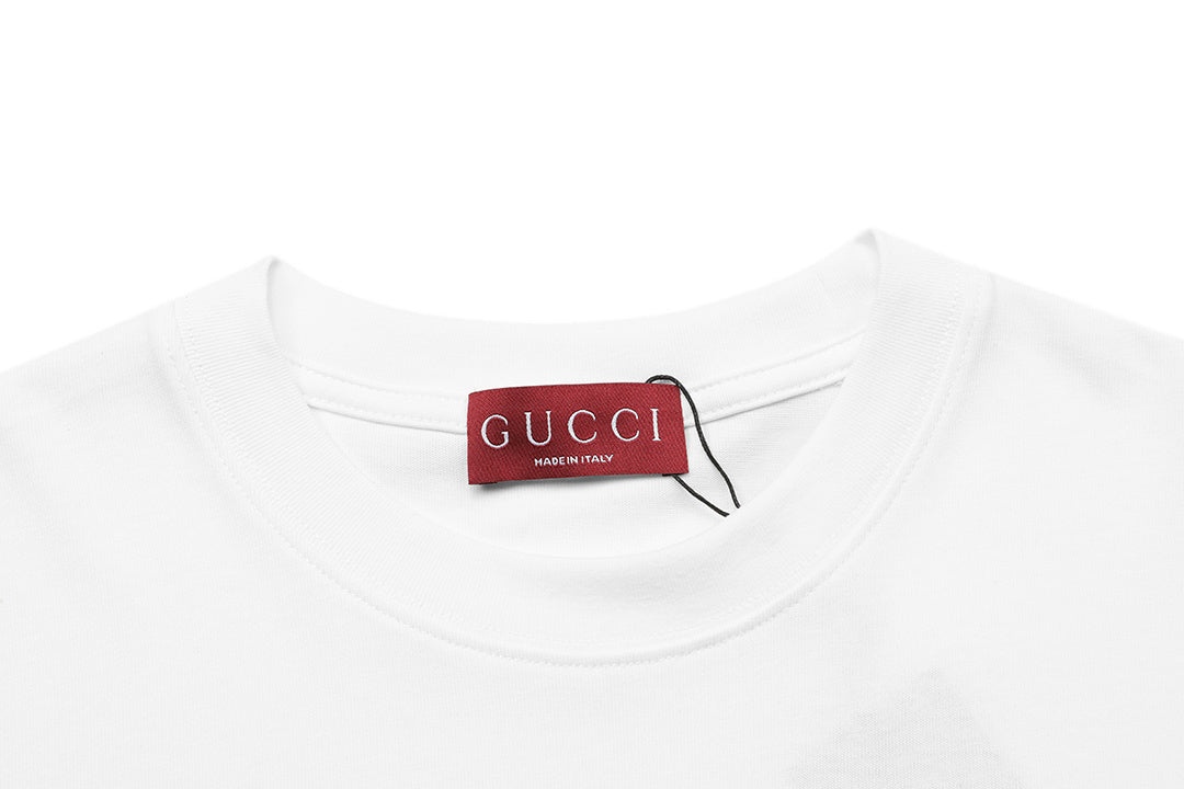 Stylish and comfortable Gucci T-Shirt Without Collar 'White', perfect for layering or casual outings.