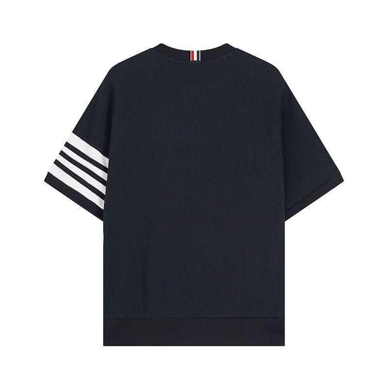 Thom Browne T-Shirt Without Collar 'Blue' - Banlieue91