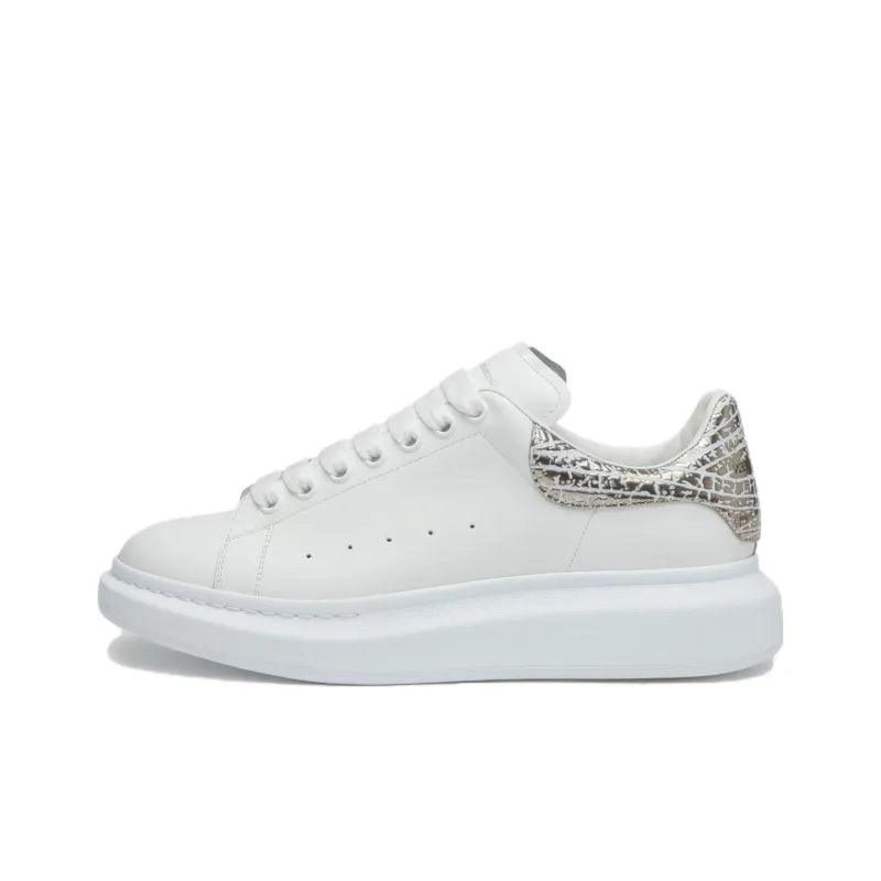 Alexander McQueen Oversized White Silver Croc - Banlieue91