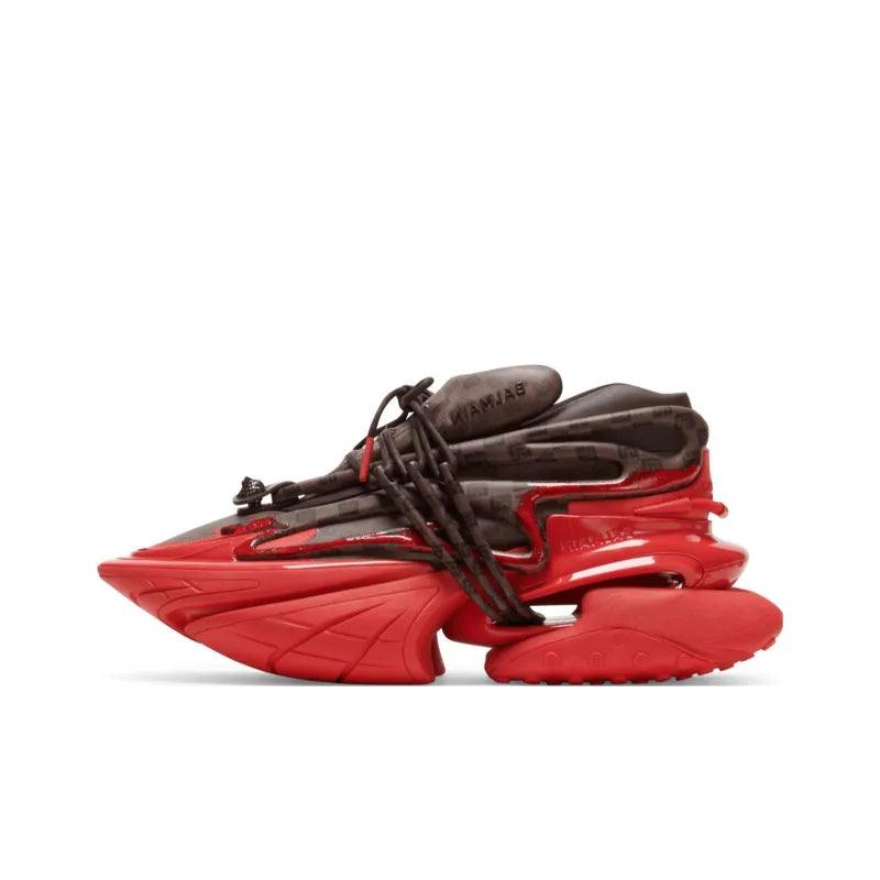 BALMAIN Unicorn Low 'Monogram Brown Red' - Banlieue91