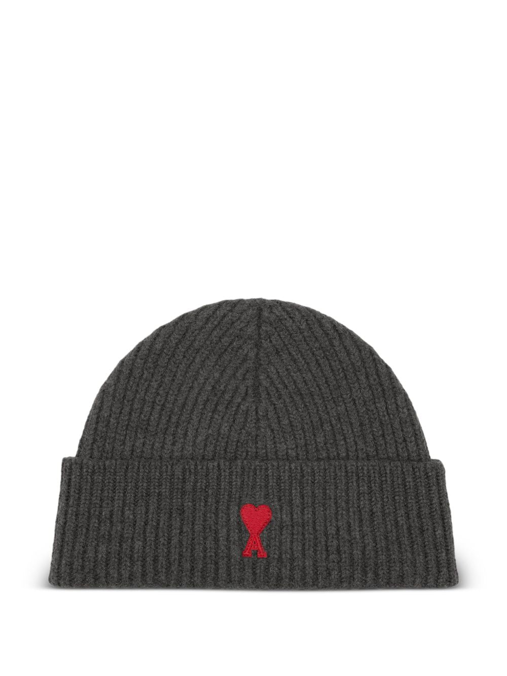 AMI PARIS Wool Beanie with Signature Heart Patch - Banlieue91 -