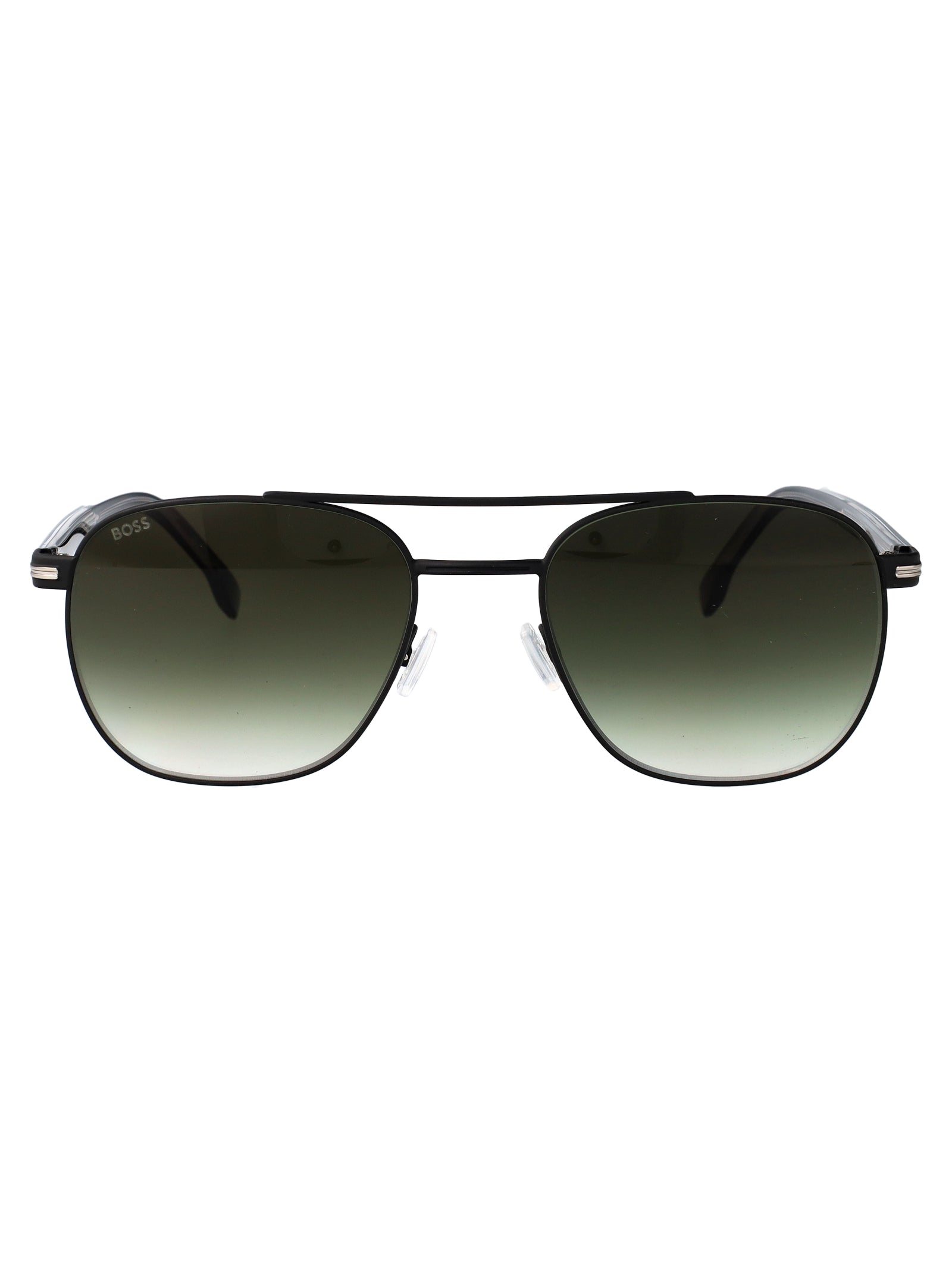 BOSS Matte Silver Black Stainless Steel Sunglasses for Men - Banlieue91 -
