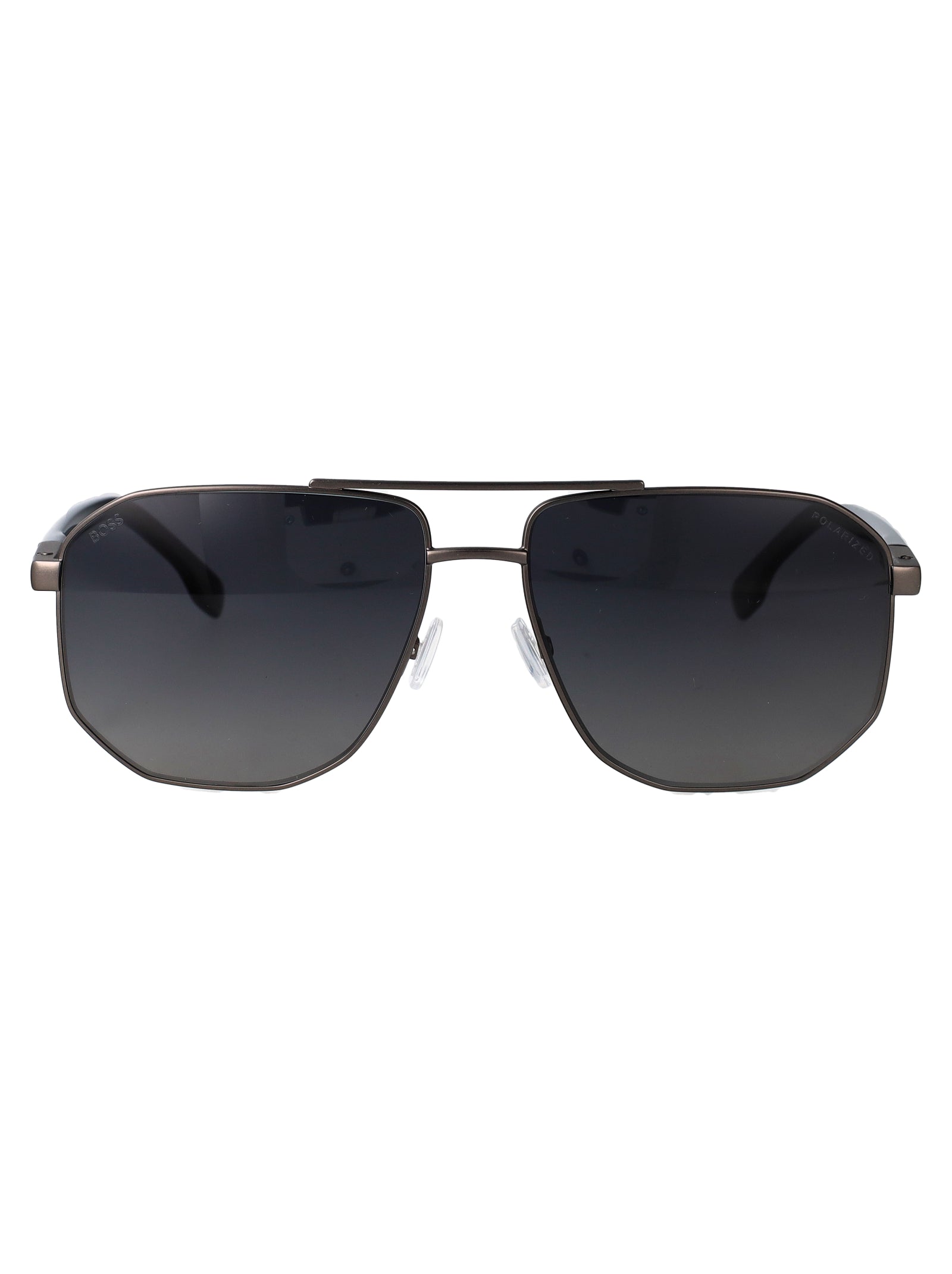 HUGO BOSS Matte Dark Ruthenium Steel Sunglasses for Men - Banlieue91 -
