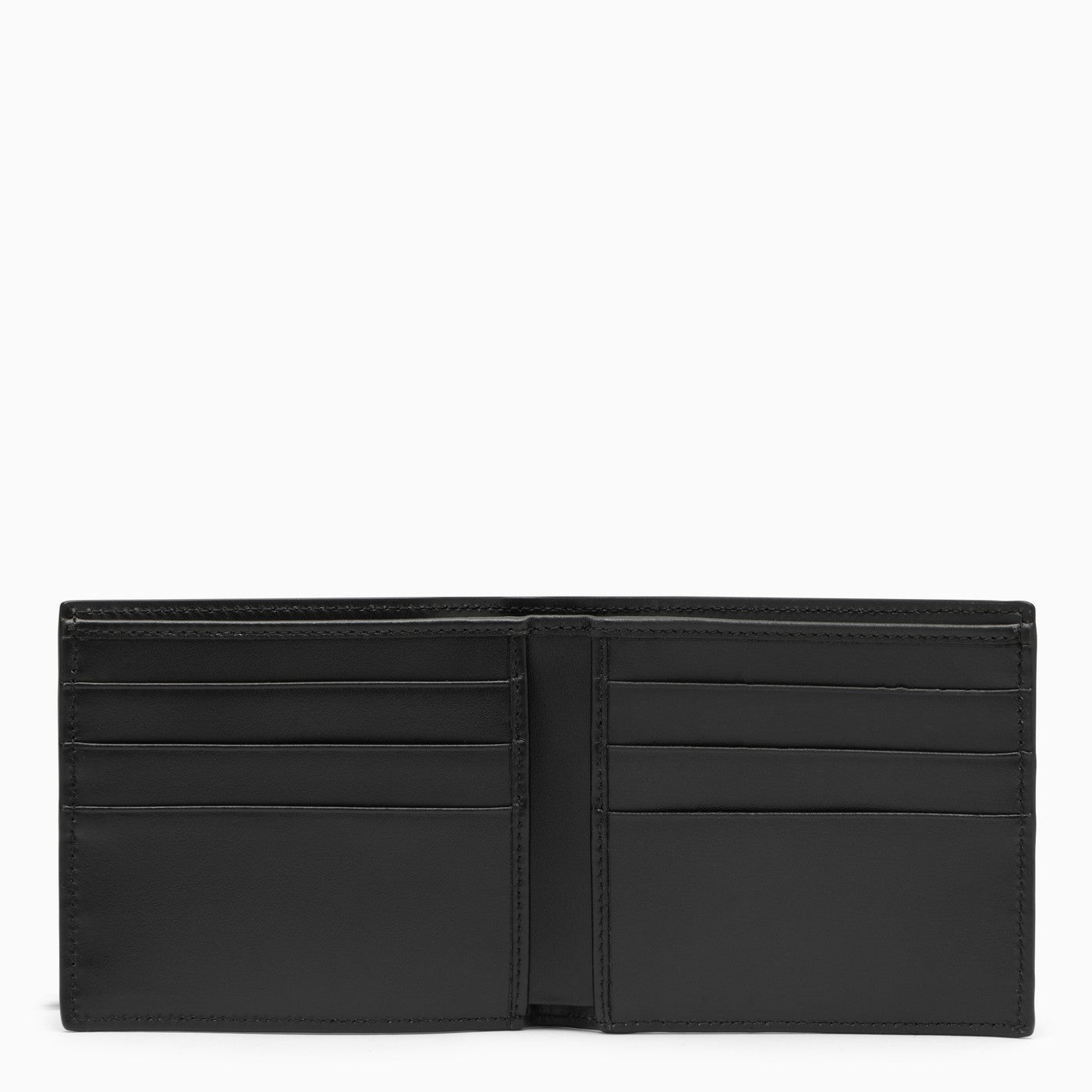 Dolce&Gabbana Black Leather Bi Fold Wallet With Logo - Banlieue91 -