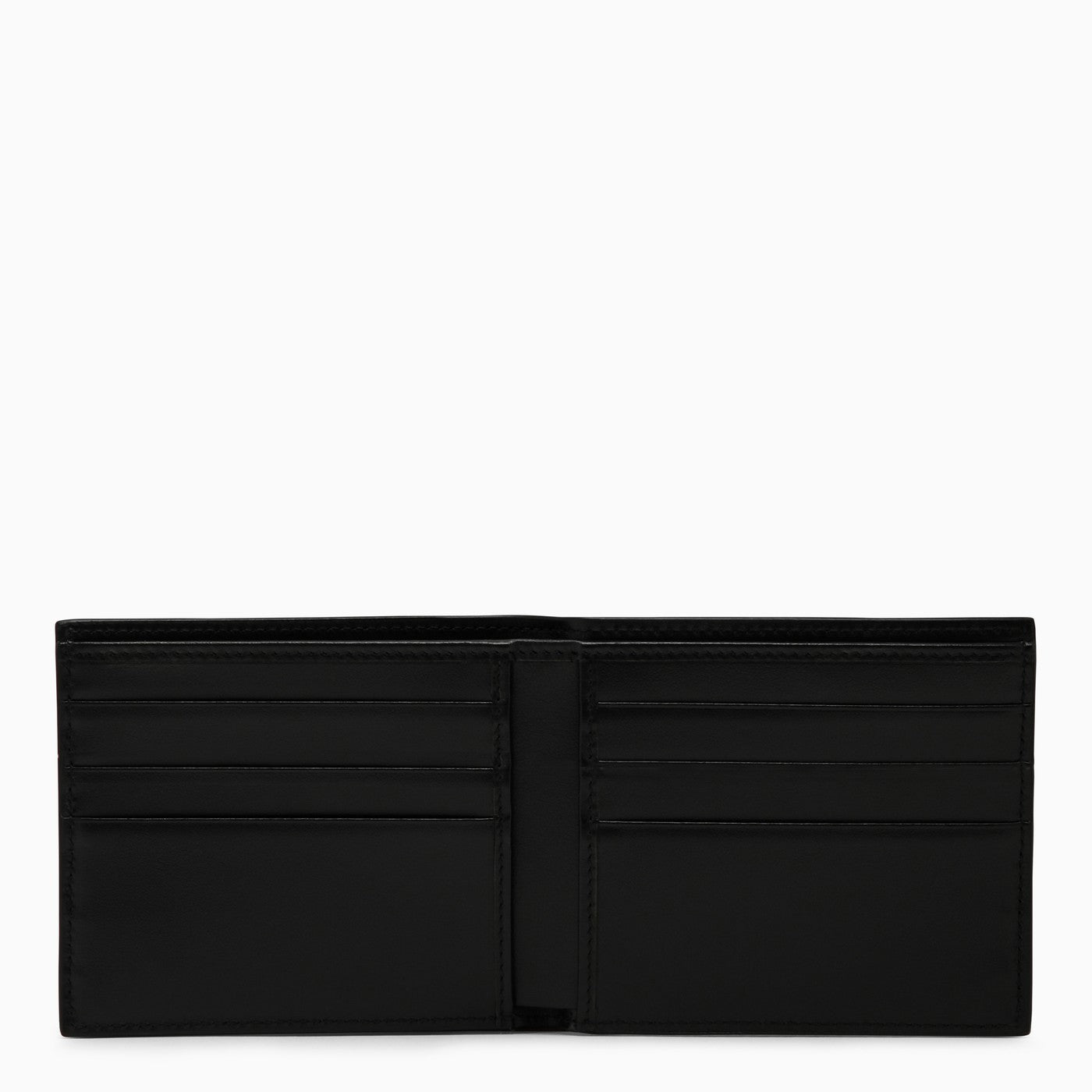 Dolce&Gabbana Black Leather Bi Fold Wallet With Logo - Banlieue91 -