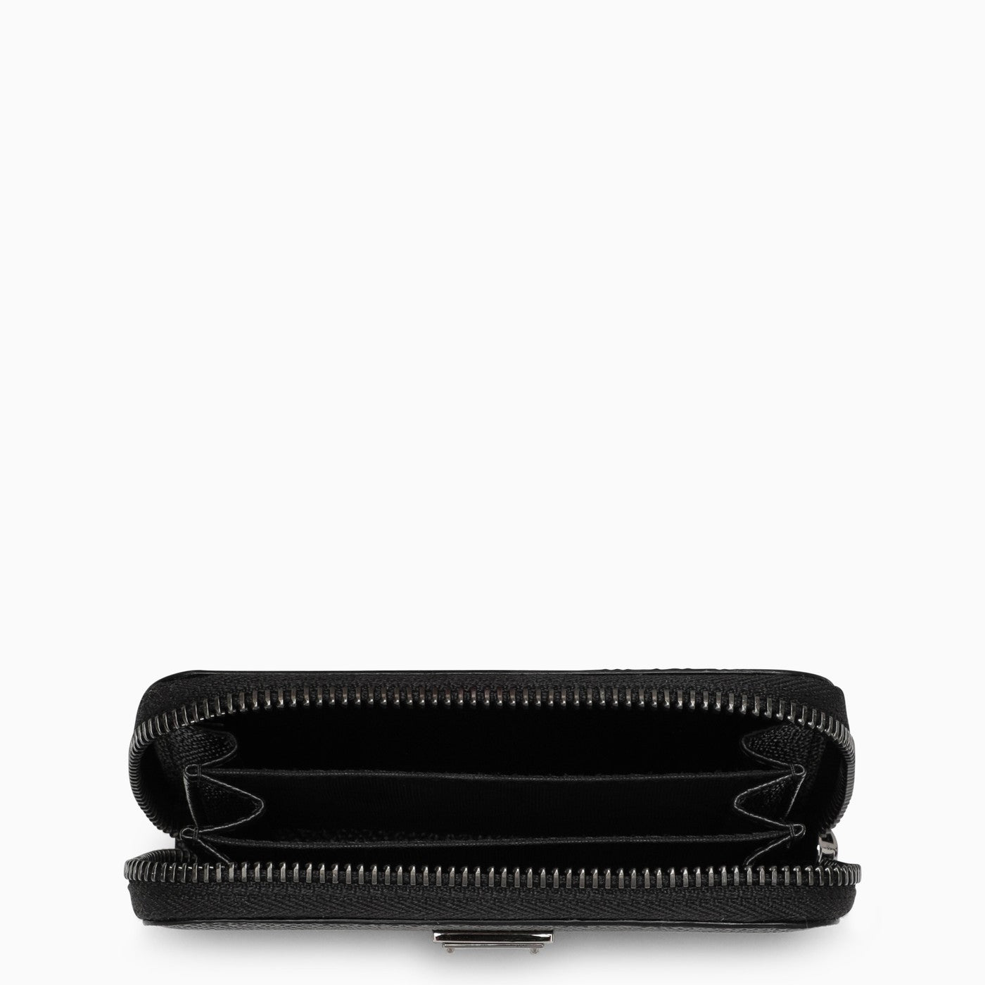Dolce&Gabbana Black Dauphine Leather Zipped Wallet - Banlieue91 -