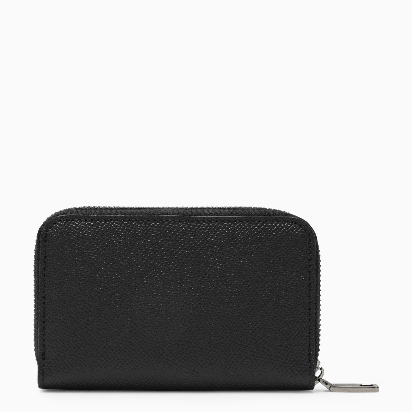 Dolce&Gabbana Black Dauphine Leather Zipped Wallet - Banlieue91 -