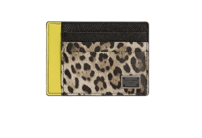 DOLCE & GABBANA Mini Leather Wallet with Leopard Print Design - Banlieue91 -