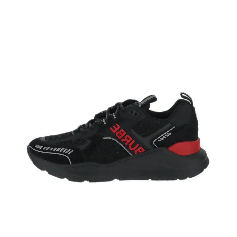 Burberry Sean Low Top Sports Casual Black Red - Banlieue91