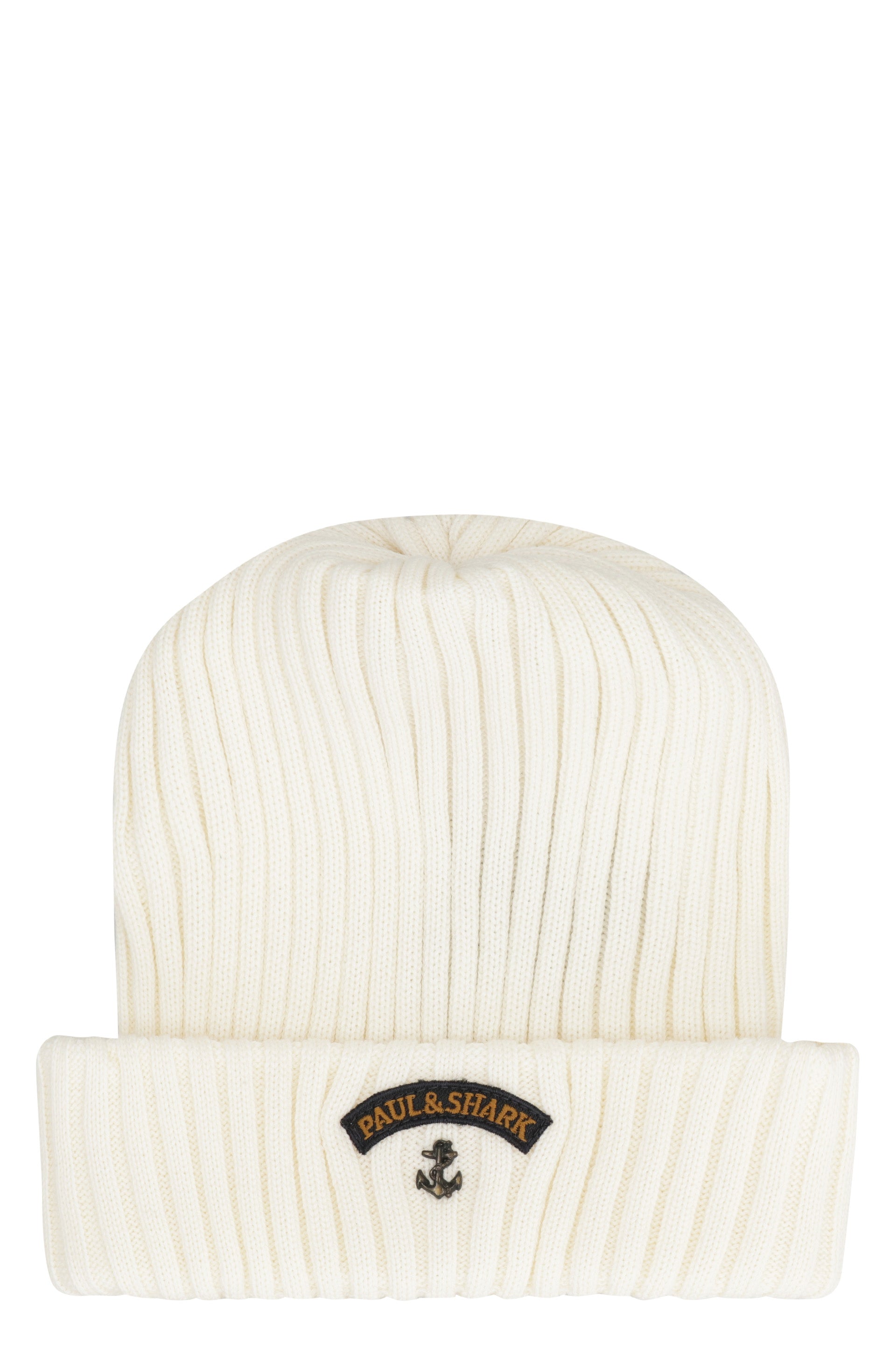 PAUL & SHARK Ribbed Wool Beanie with Front Logo Detail - Banlieue91 -