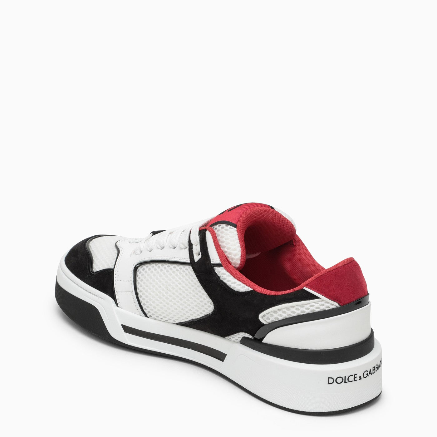 Dolce&Gabbana Black And White Leather Trainer - Banlieue91 -