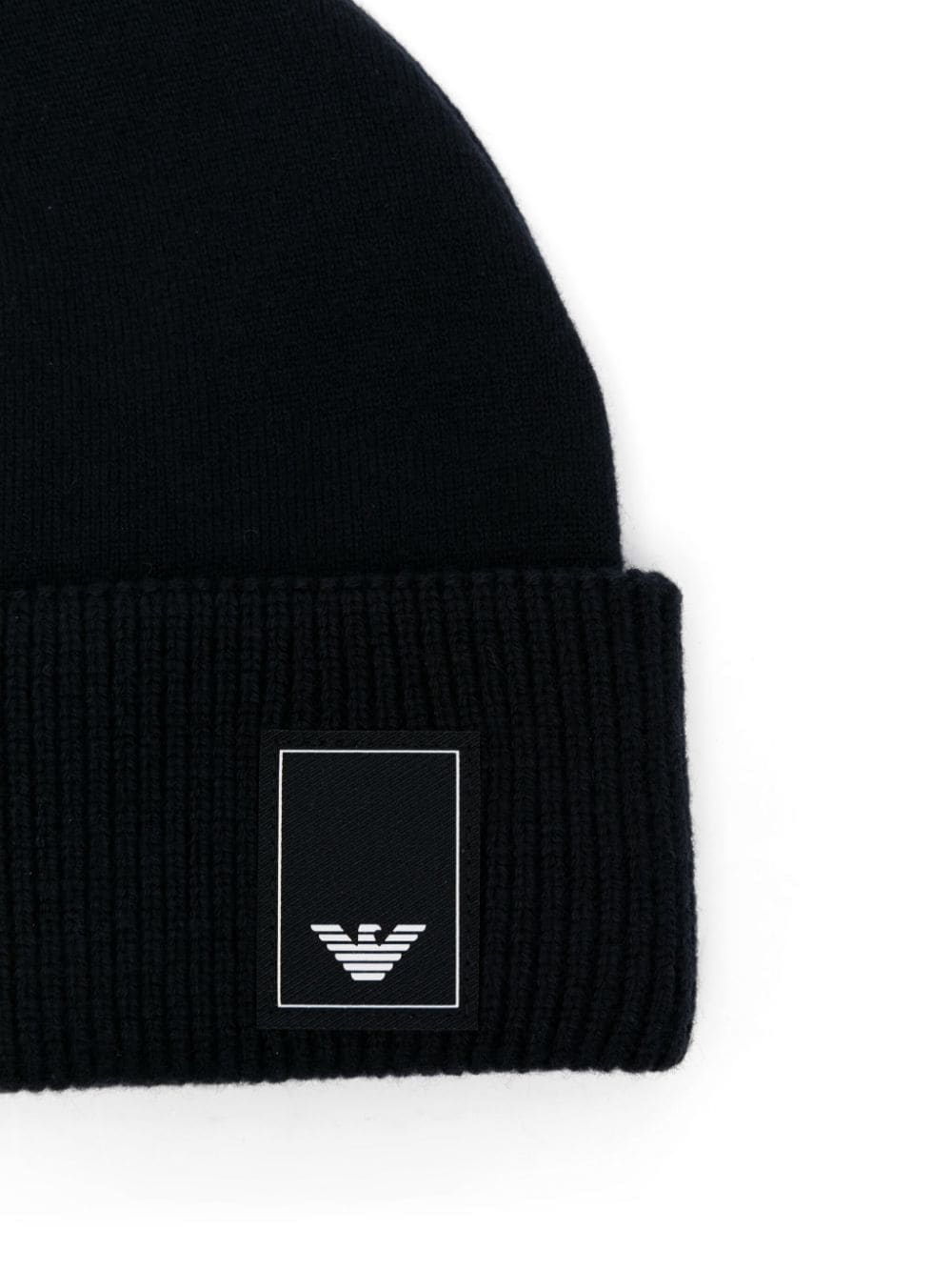 EMPORIO ARMANI Wool Beanie with Logo Patch - Banlieue91 -