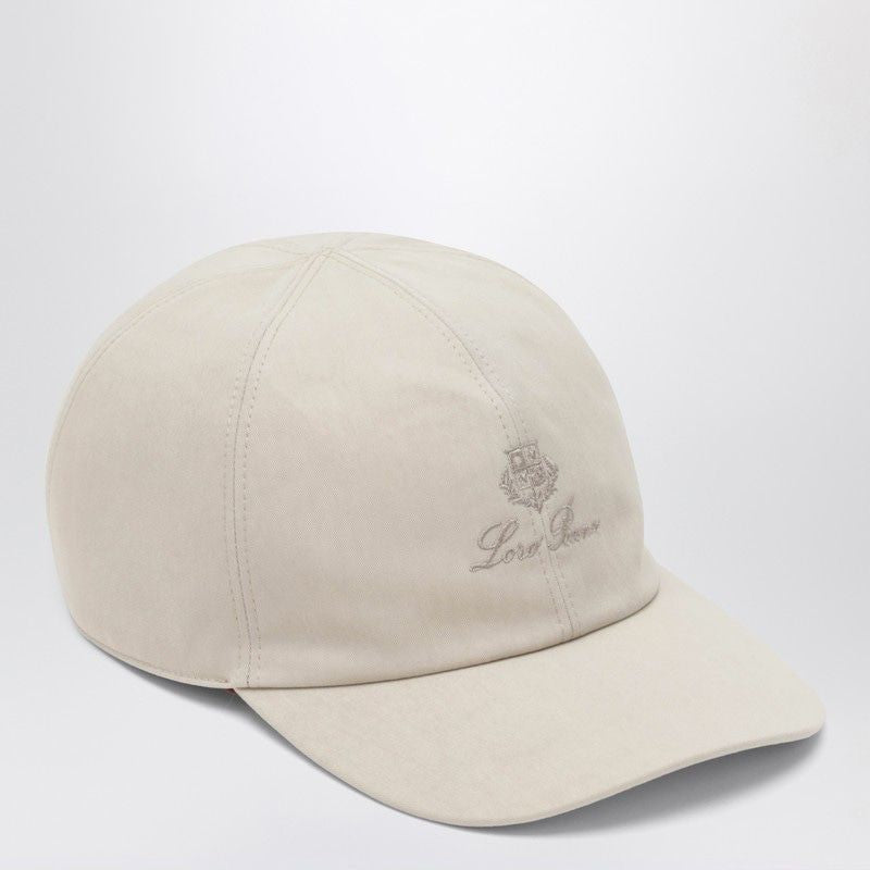 LORO PIANA Milk-White Cotton Blend Baseball Cap - Banlieue91 -