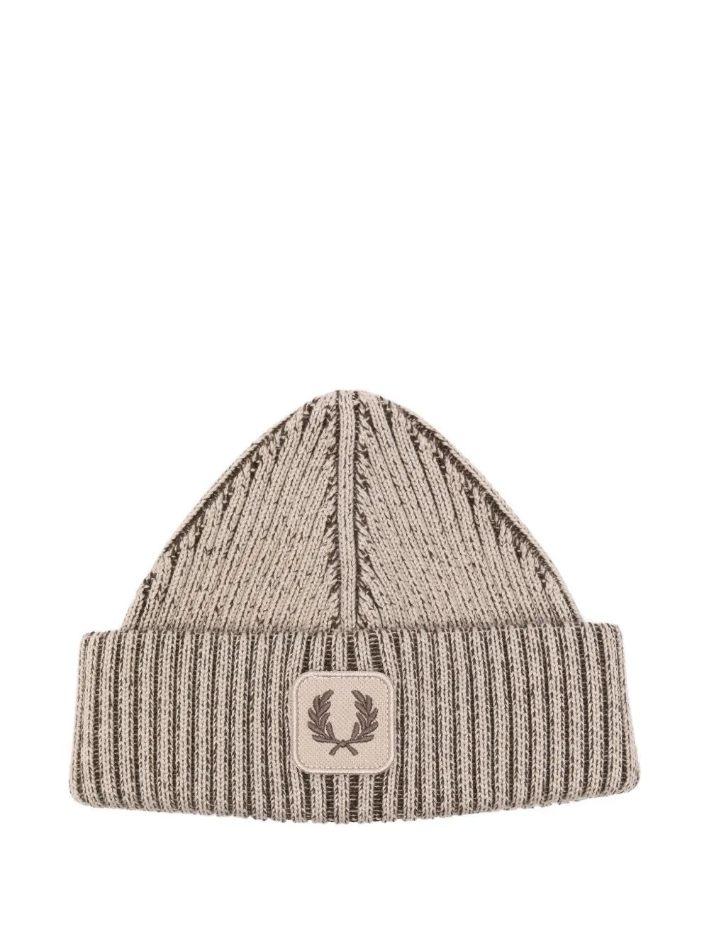 FRED PERRY Cotton Ribbed Beanie for Men - FW25 Collection - Banlieue91 -