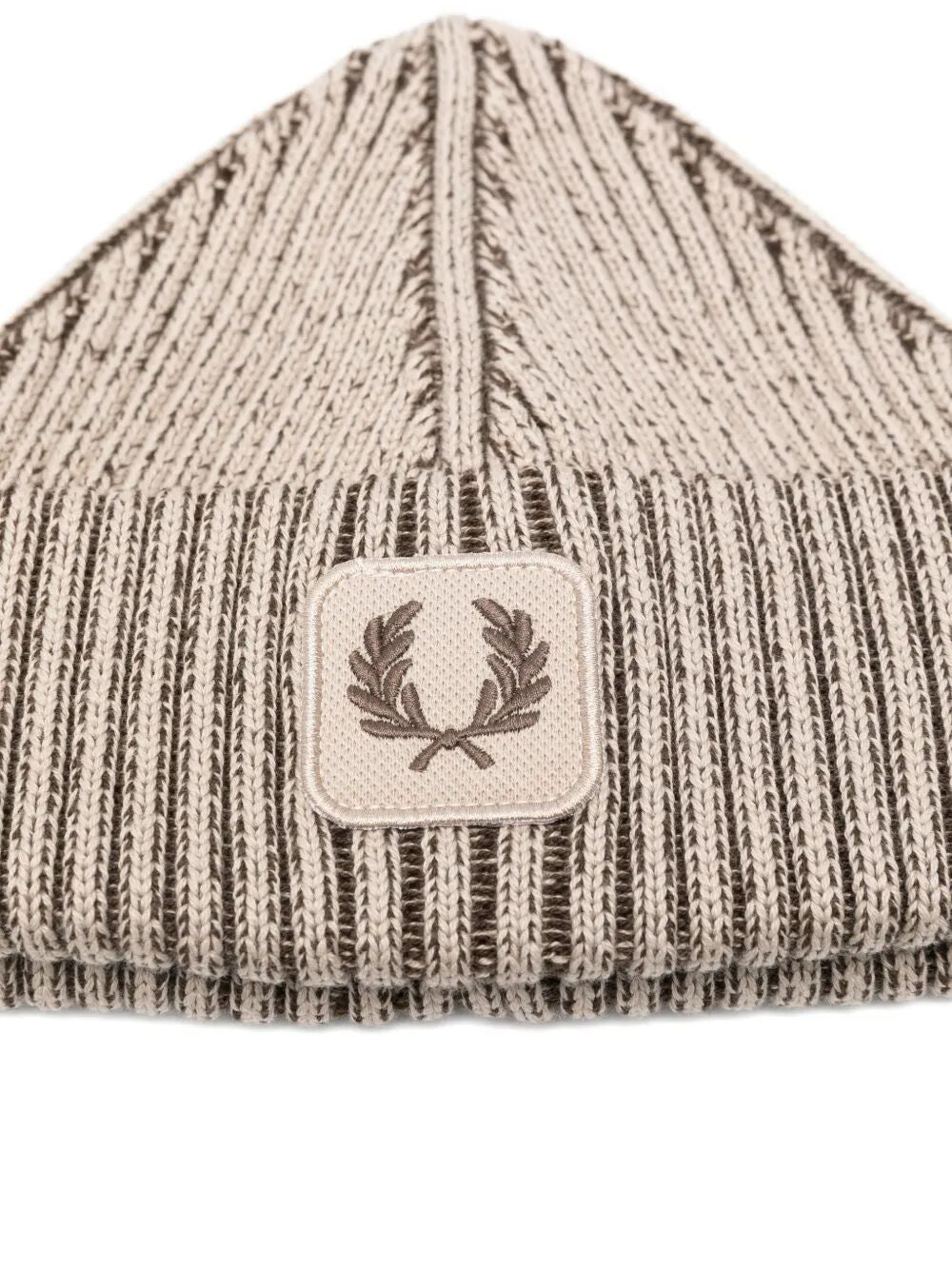 FRED PERRY Cotton Ribbed Beanie for Men - FW25 Collection - Banlieue91 -