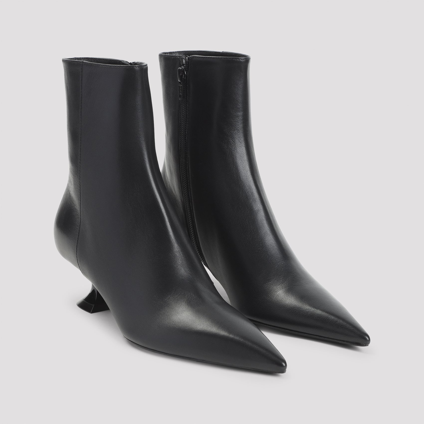 LANVIN Mini Kitten Heel 50 mm Lambskin Ankle Boots - Banlieue91 -