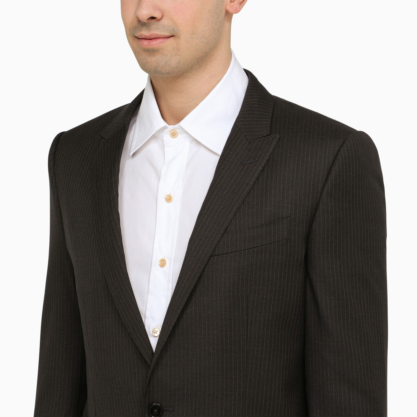 Dolce&Gabbana Dark Grey Single Breasted Pinstripe Jacket - Banlieue91 -