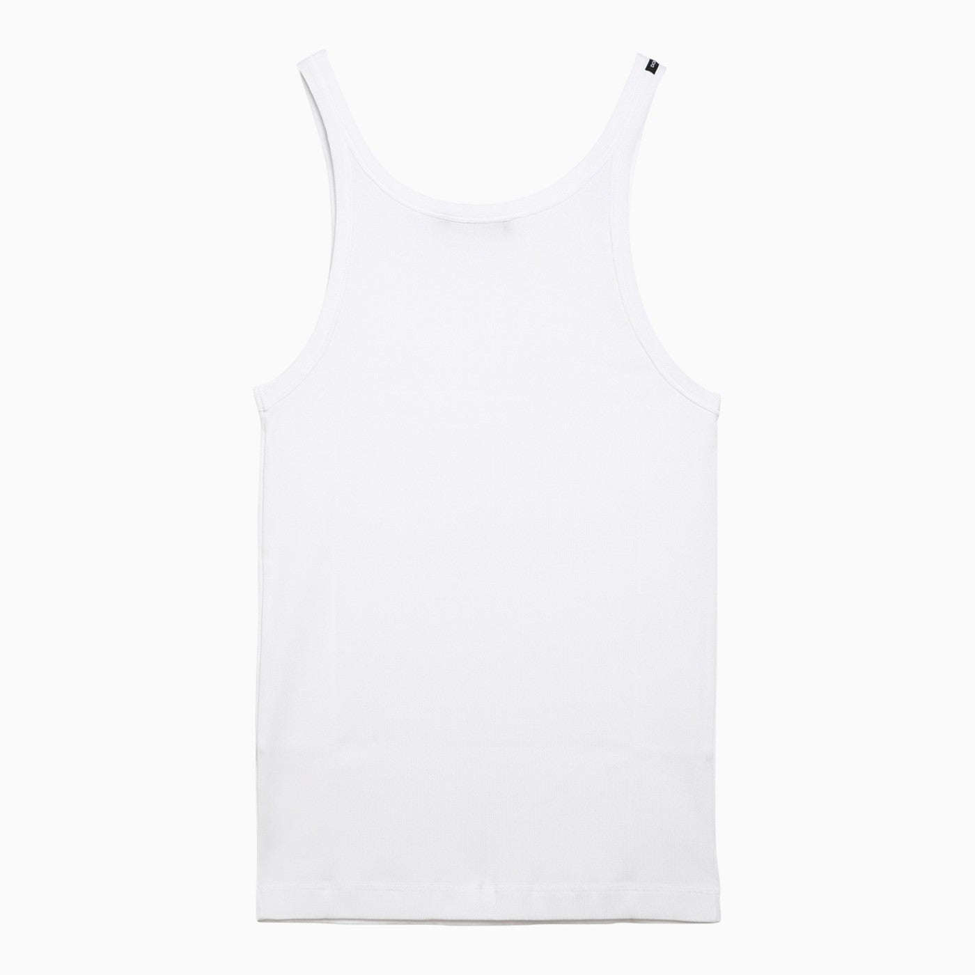 Dolce&Gabbana White Ribbed Cotton Tank Top - Banlieue91 -