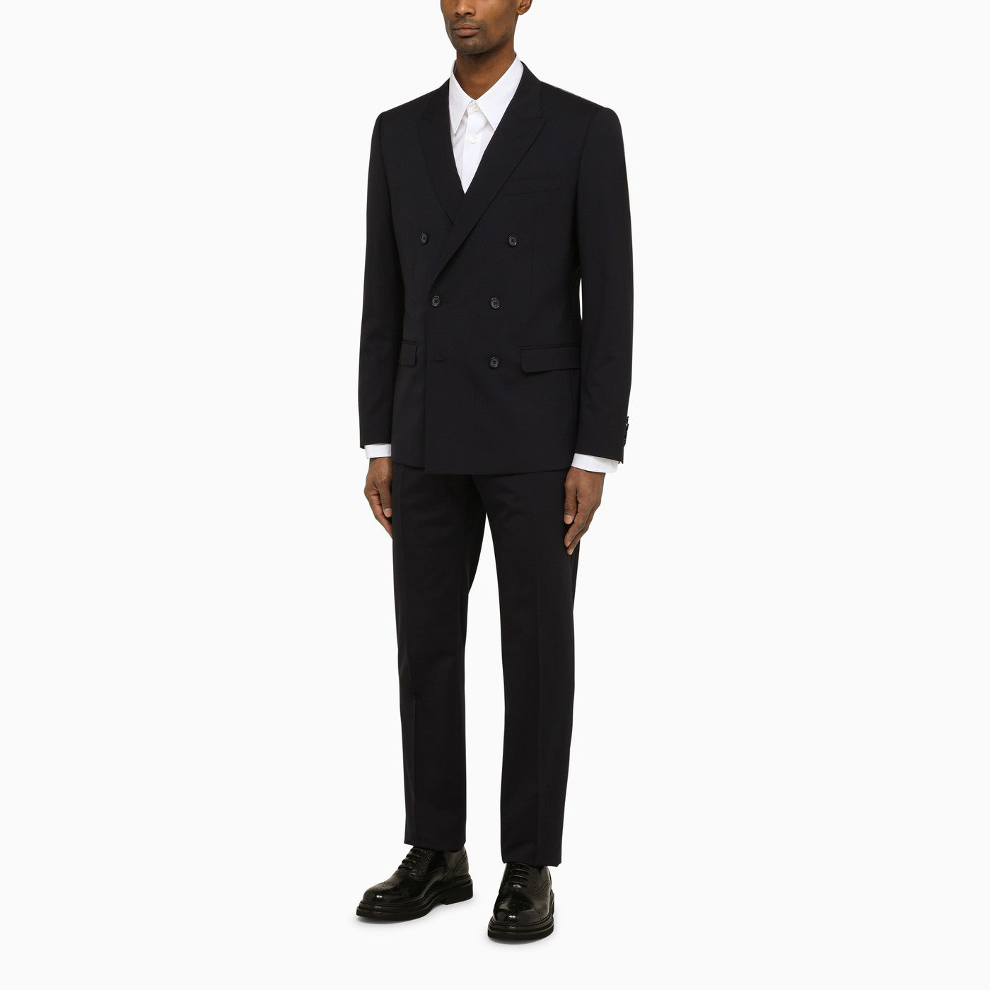 Dolce&Gabbana Dark Blue Wool Double Breasted Suit - Banlieue91 -