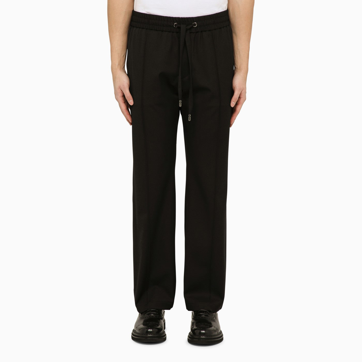 Dolce&Gabbana Black Wool Soft Trousers - Banlieue91 -