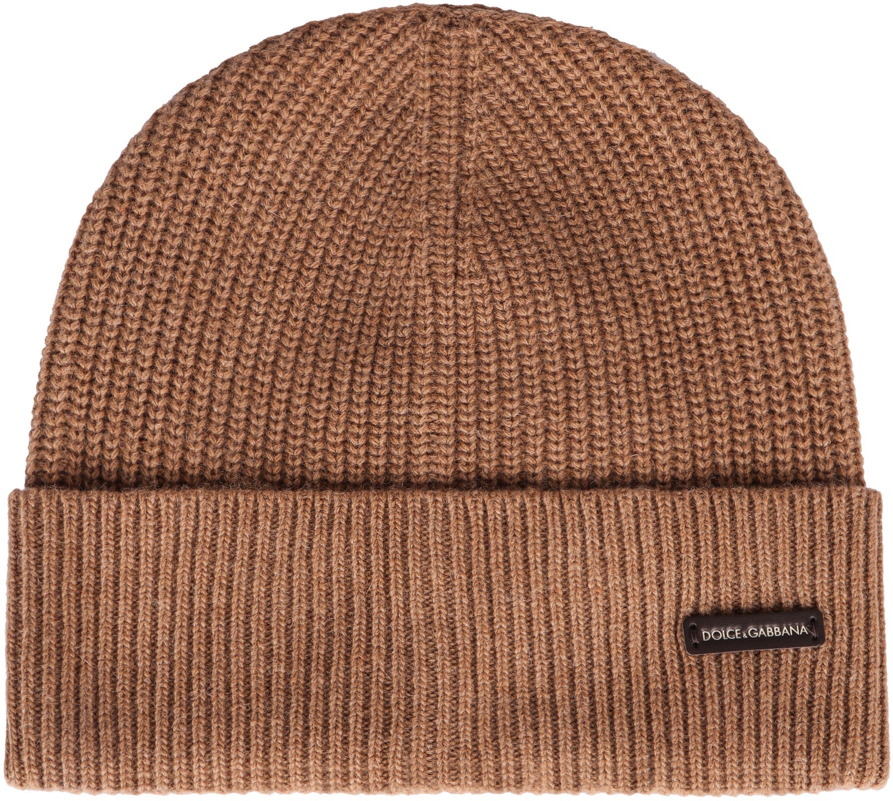 DOLCE & GABBANA Ribbed Knit Beanie with Turn Up Brim for Men - Banlieue91 -