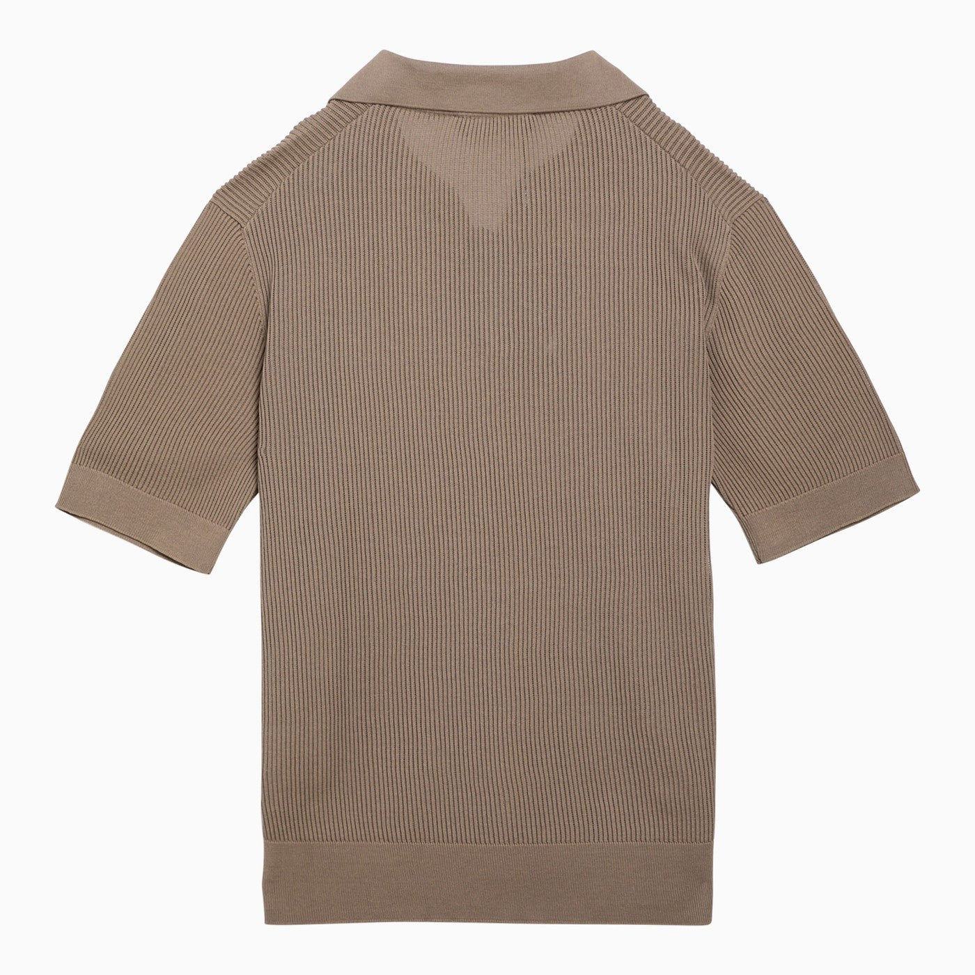 Dolce&Gabbana Beige Cotton Ribbed Polo Shirt - Banlieue91 -