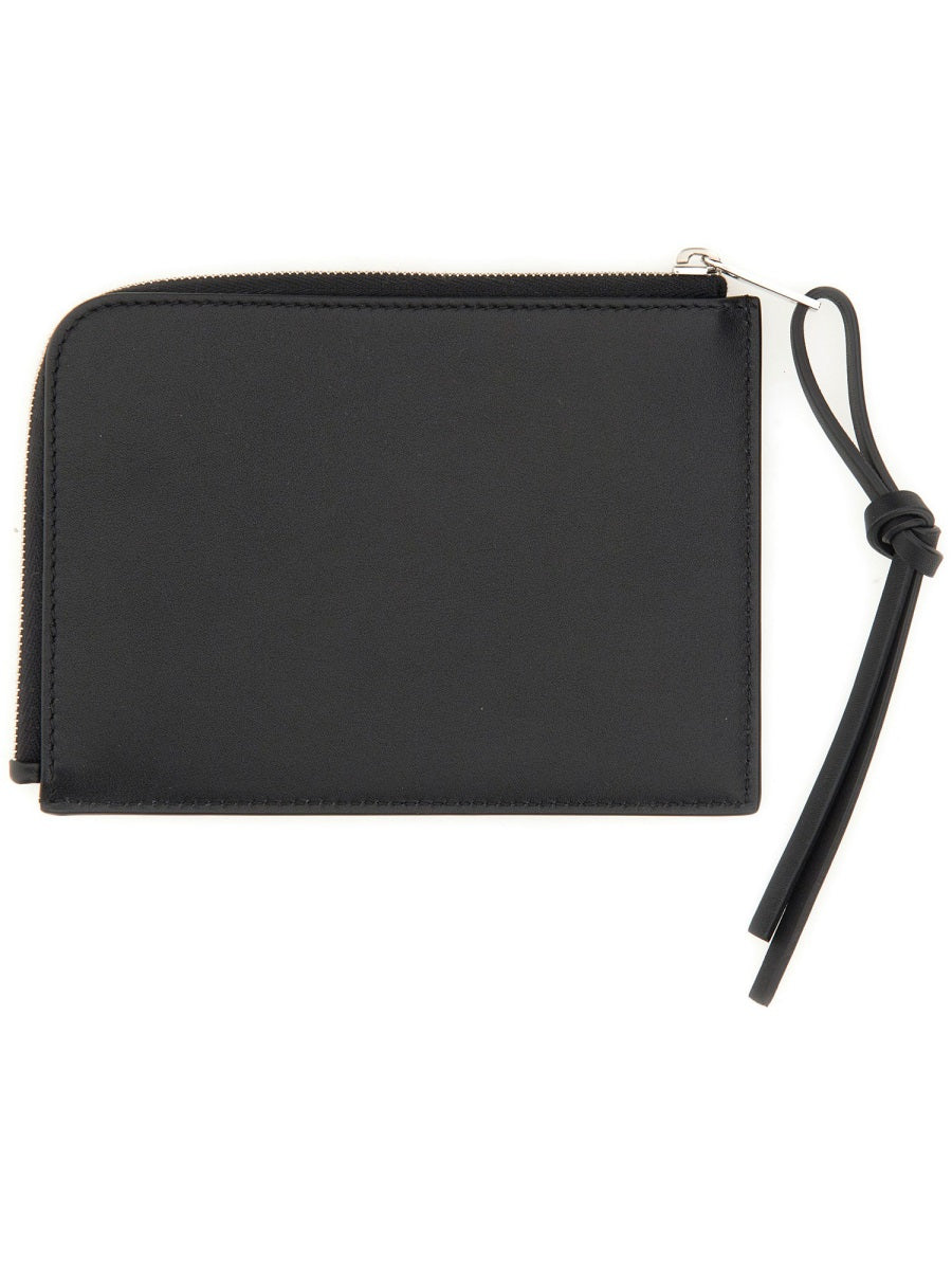 JIL SANDER Mini Leather Wallet with Logo - Banlieue91 -