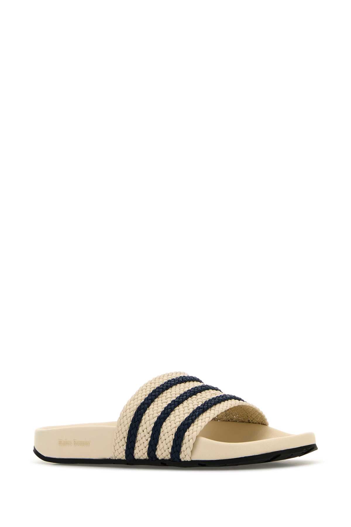 ADIDAS X WALES BONNER Ivory Leather Adilette Slippers for Men - Banlieue91 -