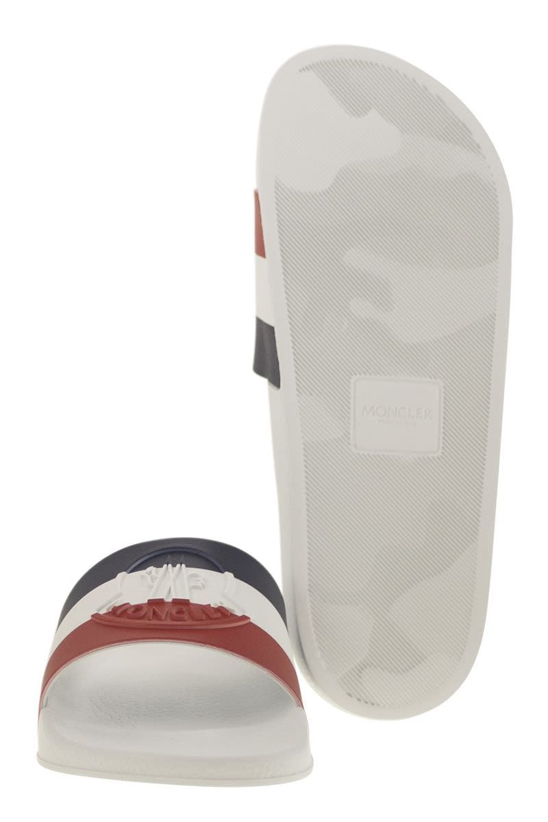MONCLER Classic Rubber Slide Sandals with Logo - Banlieue91 -