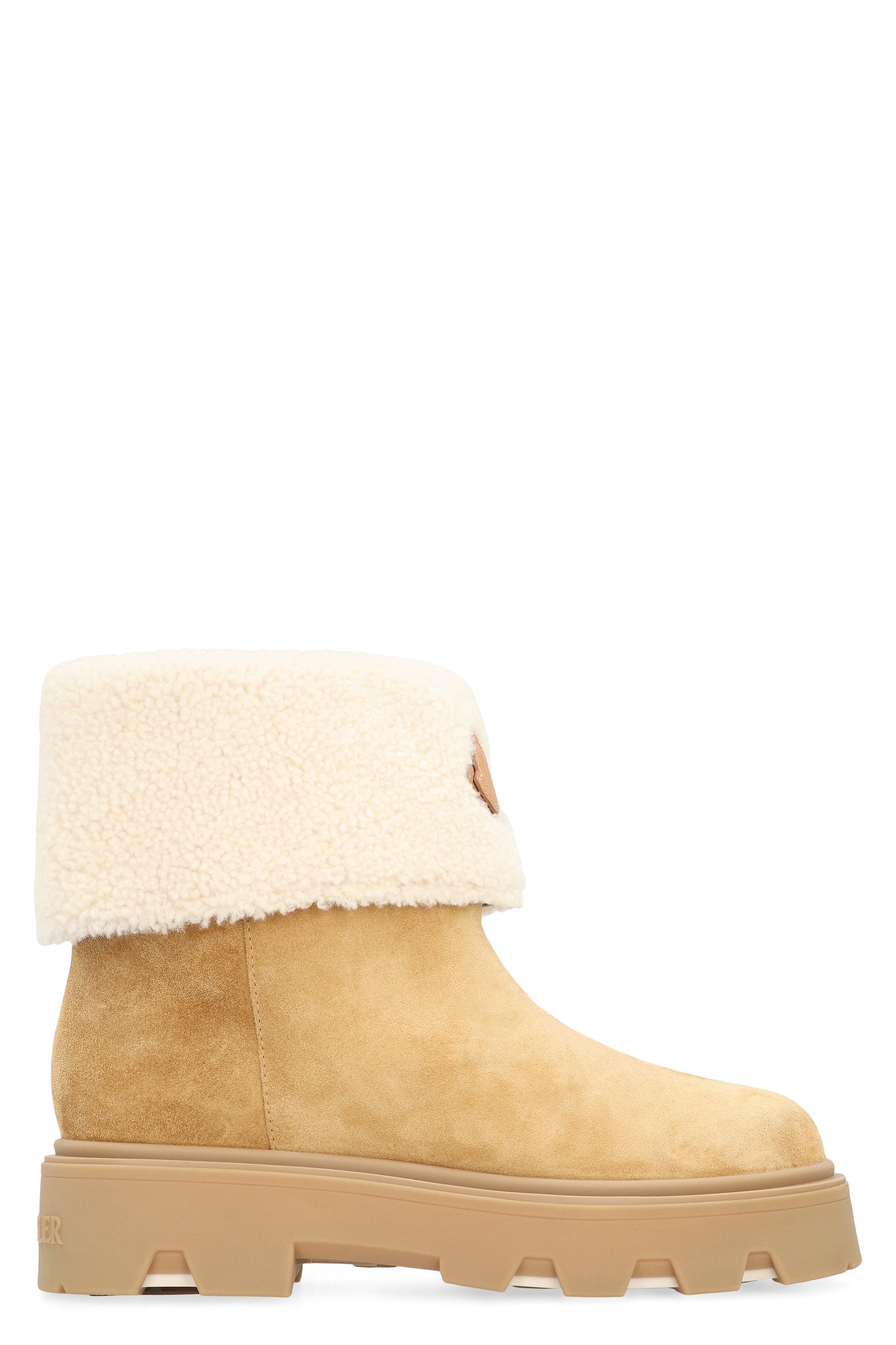 MONCLER Suede and Shearling Ankle Boots for Women - Banlieue91 -