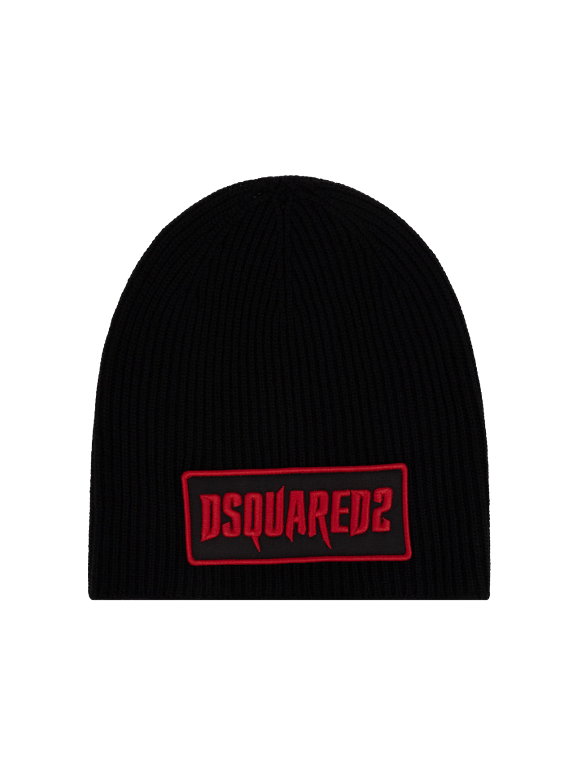 DSQUARED2 Gothic Logo Patch Knit Wool Beanie - Banlieue91 -