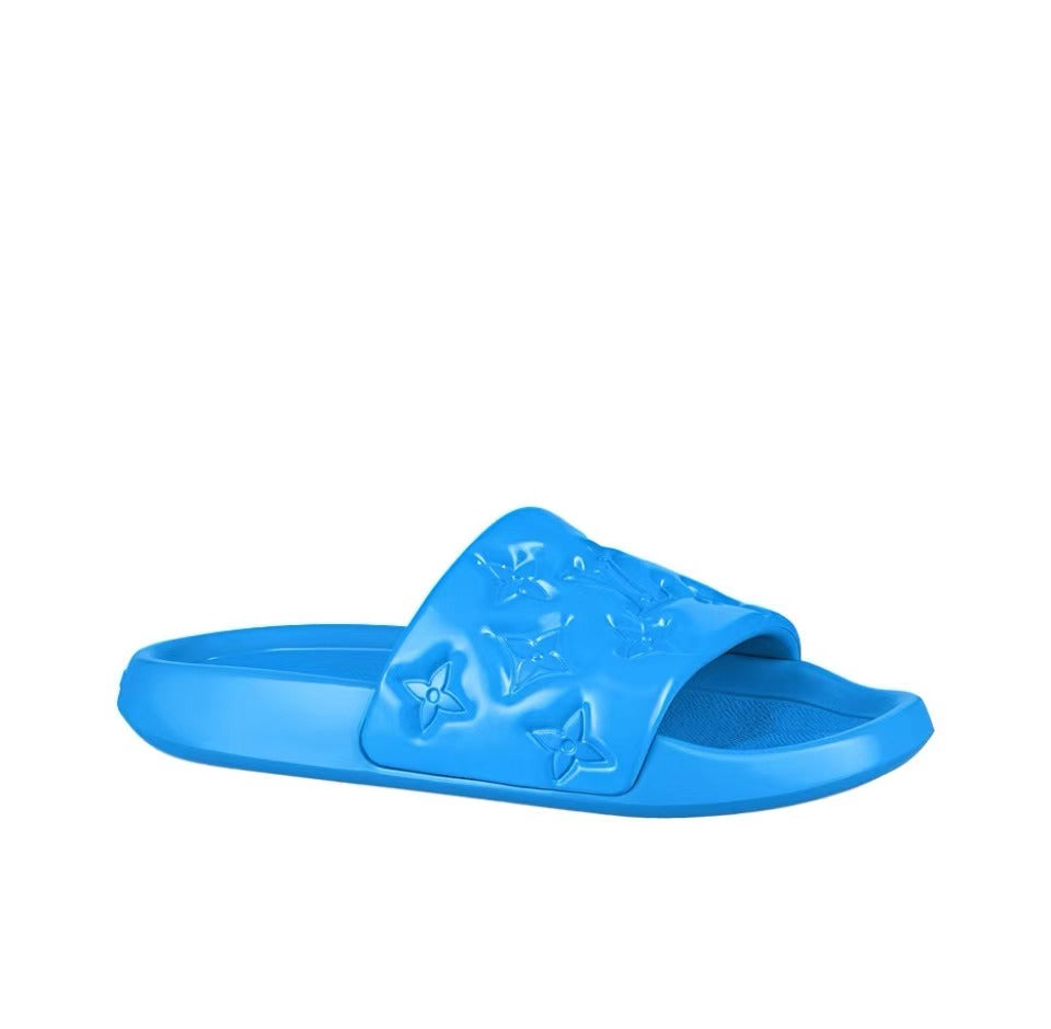 LOUIS VUITTON Waterfront Slide Slippers Men's Blue - Banlieue91