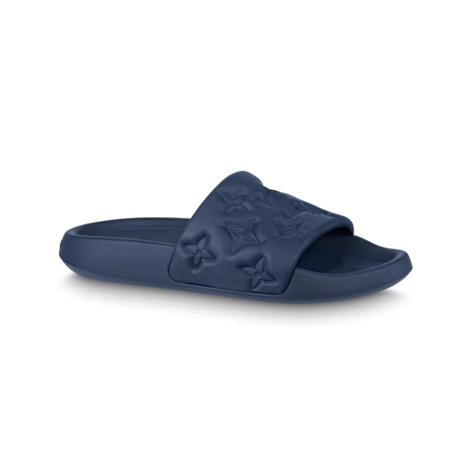 LOUIS VUITTON Waterfront Slide Slippers Men's Navy - Banlieue91