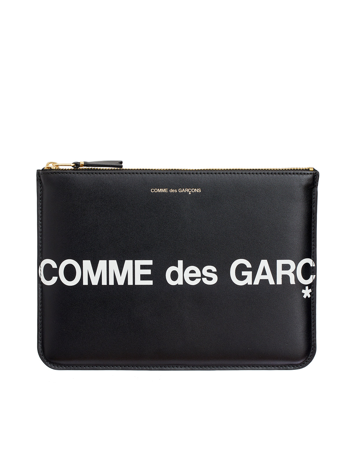 COMME DES GARÇONS WALLET Medium Logo Leather Pouch Handbag - 21cm Base - Banlieue91 -