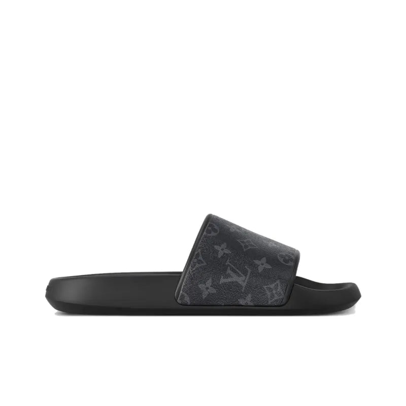 Louis Vuitton Rubber Monogram Men's Waterfront Mules 'Black' - Banlieue91