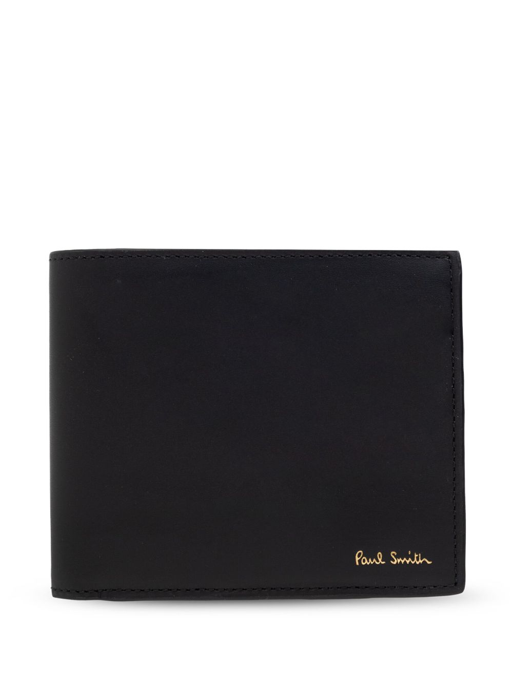 PAUL SMITH Men's Mini Leather Bifold Wallet with Vertical Stripe Pattern - Banlieue91 -